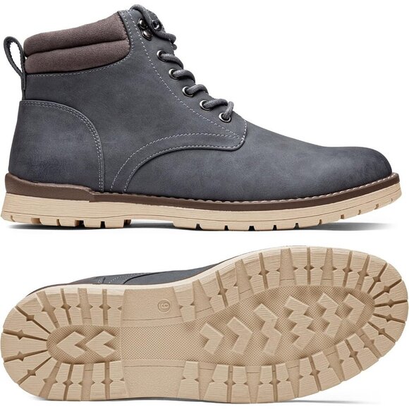 〽️Men\'s Chukka Hiking Boots Grey Comfortable Waterproof Casual Lace Up Shoes main image 5